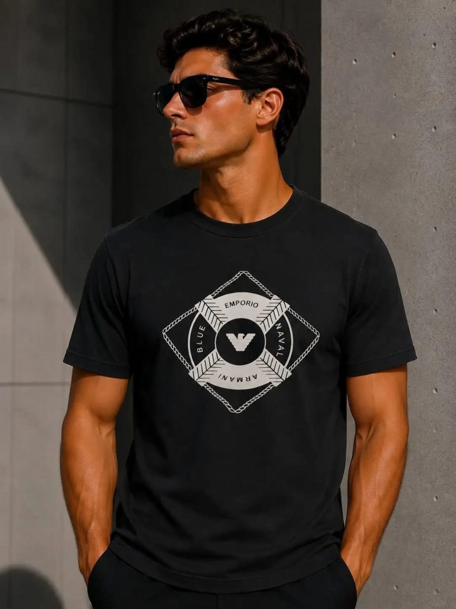 CAMISA PERUANA EMPORIO ARMANI - PRETO