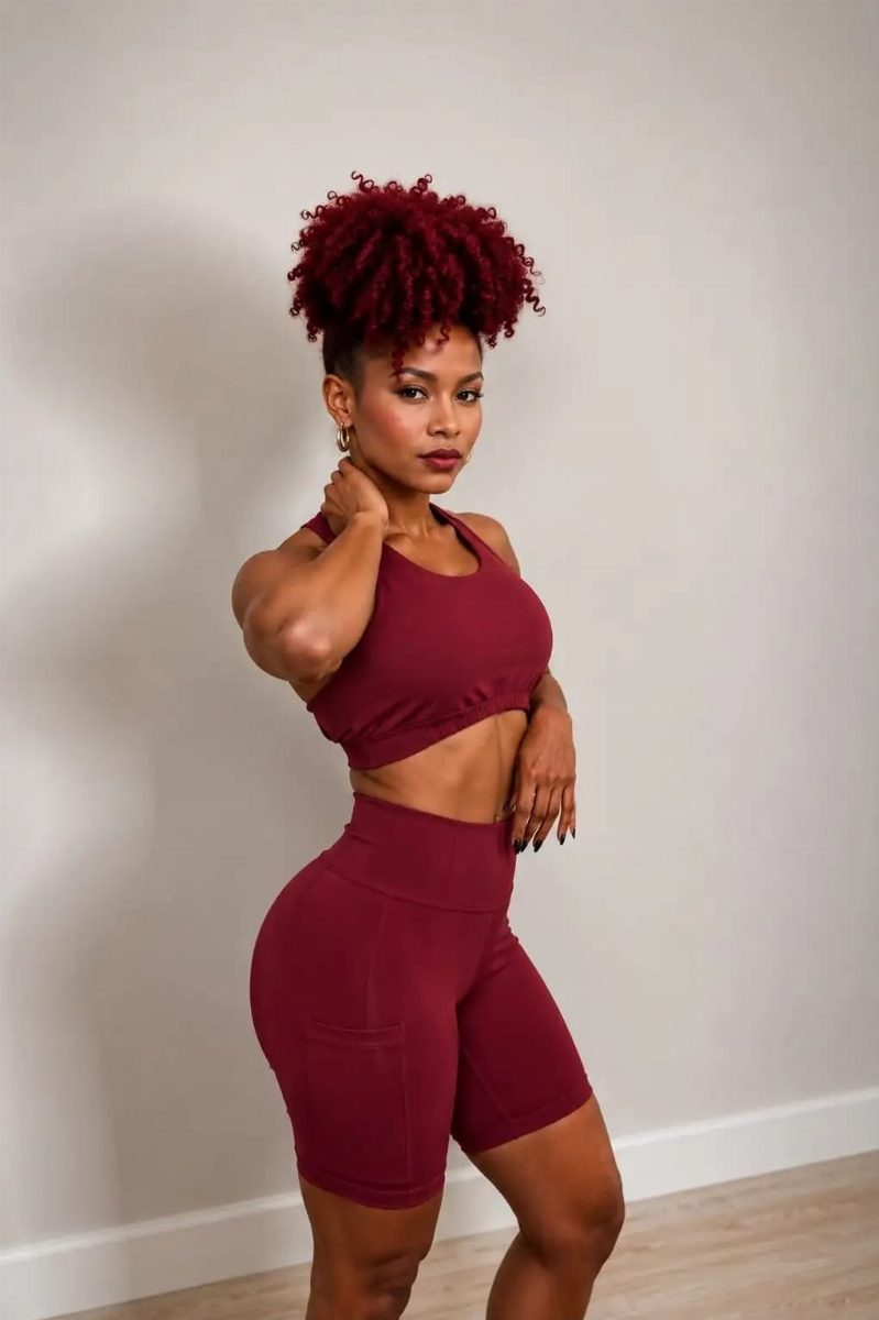 CONJUNTO FITNESS FEMININO – VINHO