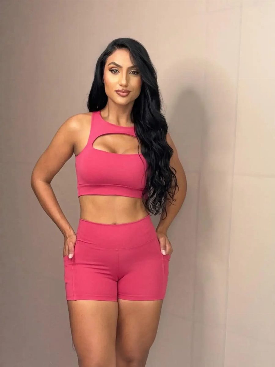 CONJUNTO FITNESS FEMININO - ROSA