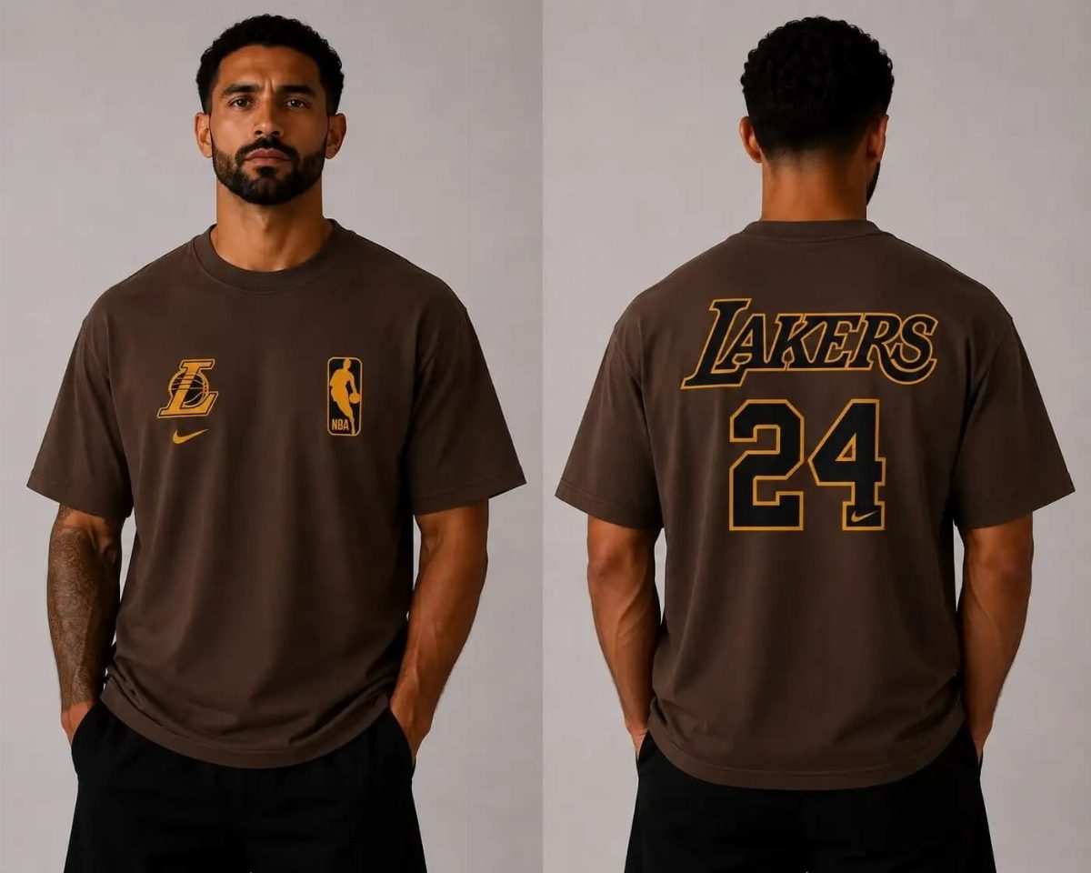 CAMISA OVERSIZED LAKERS MASCULINA - CAFE