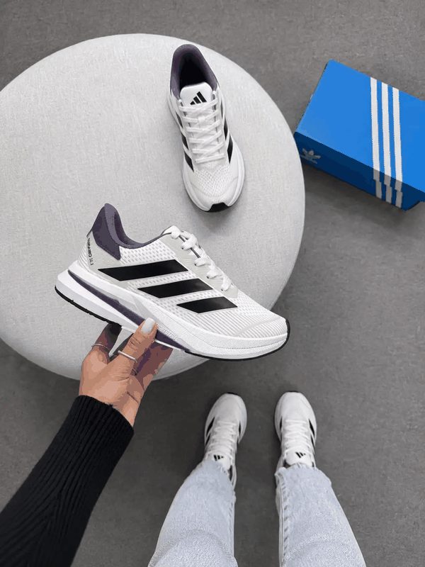 ADIDAS DURAMO PREMIUM - BCO/PTO/CINZA/ROXO