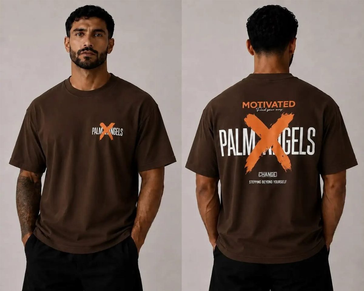CAMISA OVERSIZED PALM ANGELS MASCULINA - CAFÉ II