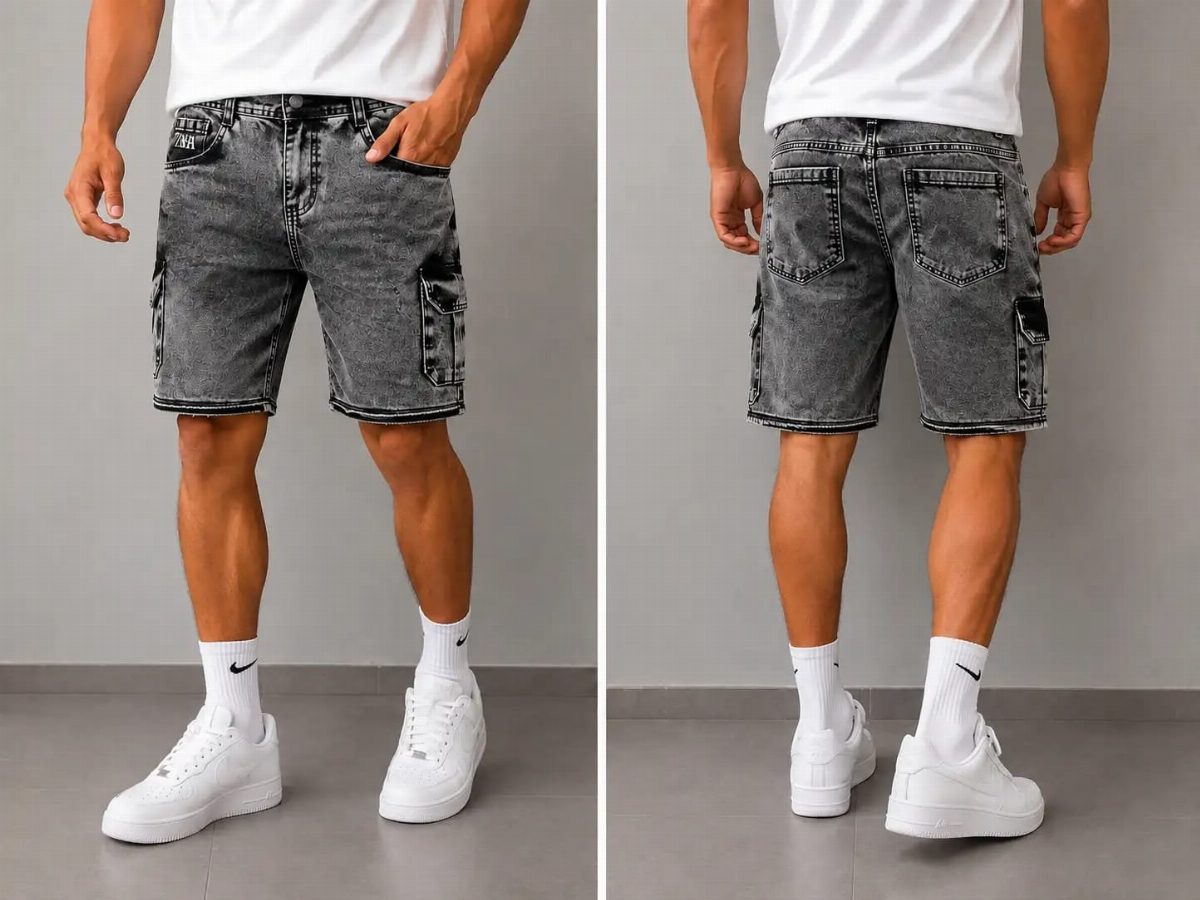 SHORT CARGO JOGADOR ZARA - CINZA