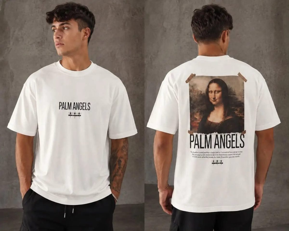 CAMISA OVERSIZED PALM ANGELS MASCULINA - OFF WHITE
