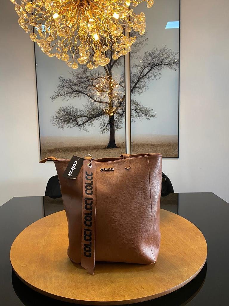 BOLSA SACOLA COLCCI 3 PEÇAS - CARAMELO