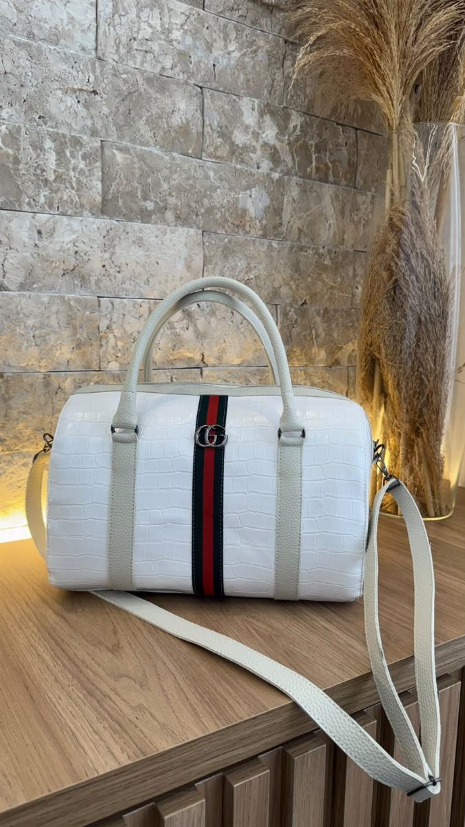 BOLSA BAÚ GUCCI - BRANCO