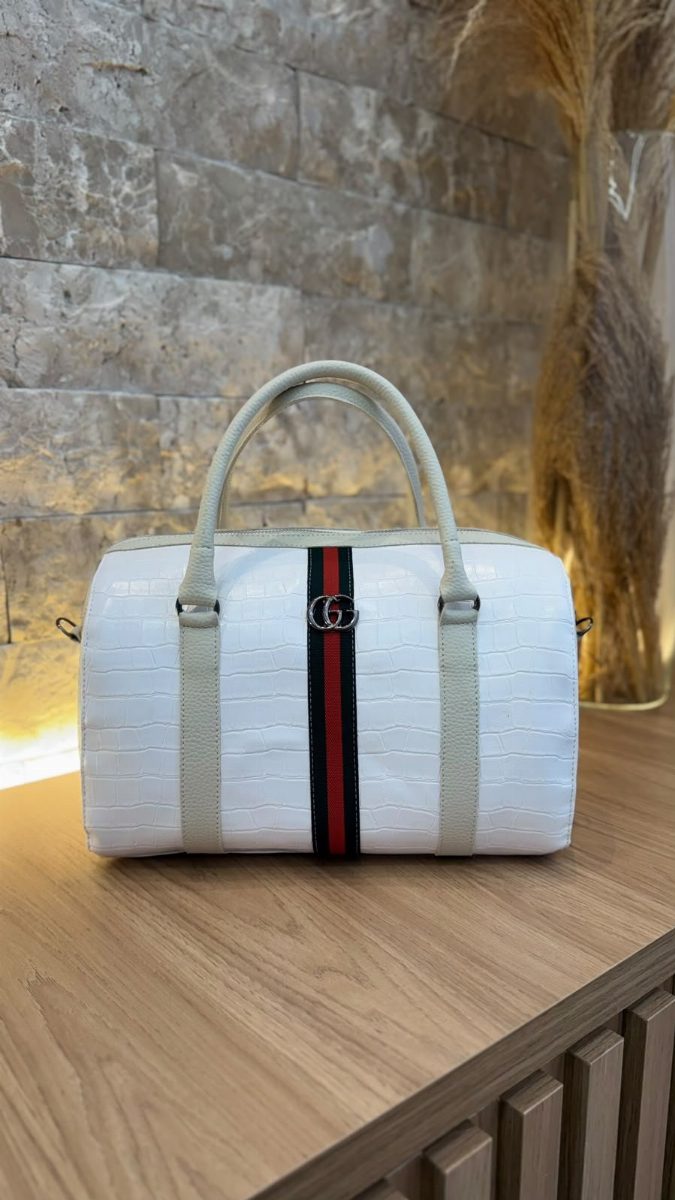 BOLSA BAÚ GUCCI - BRANCO