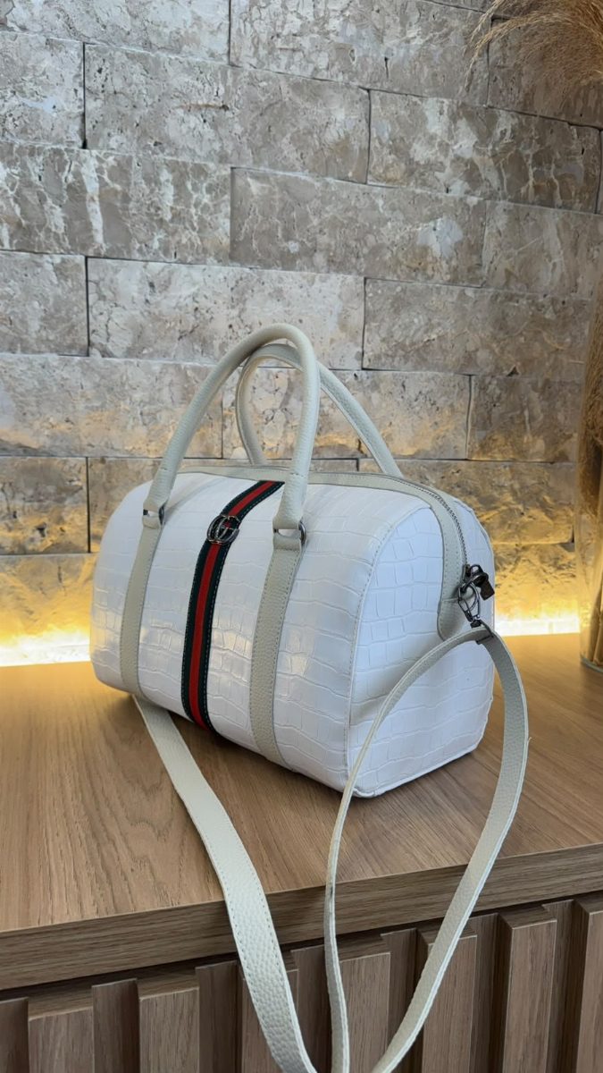 BOLSA BAÚ GUCCI - BRANCO