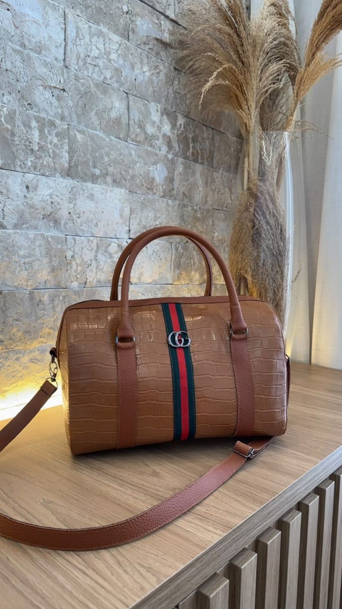 BOLSA BAÚ GUCCI - CARAMELO