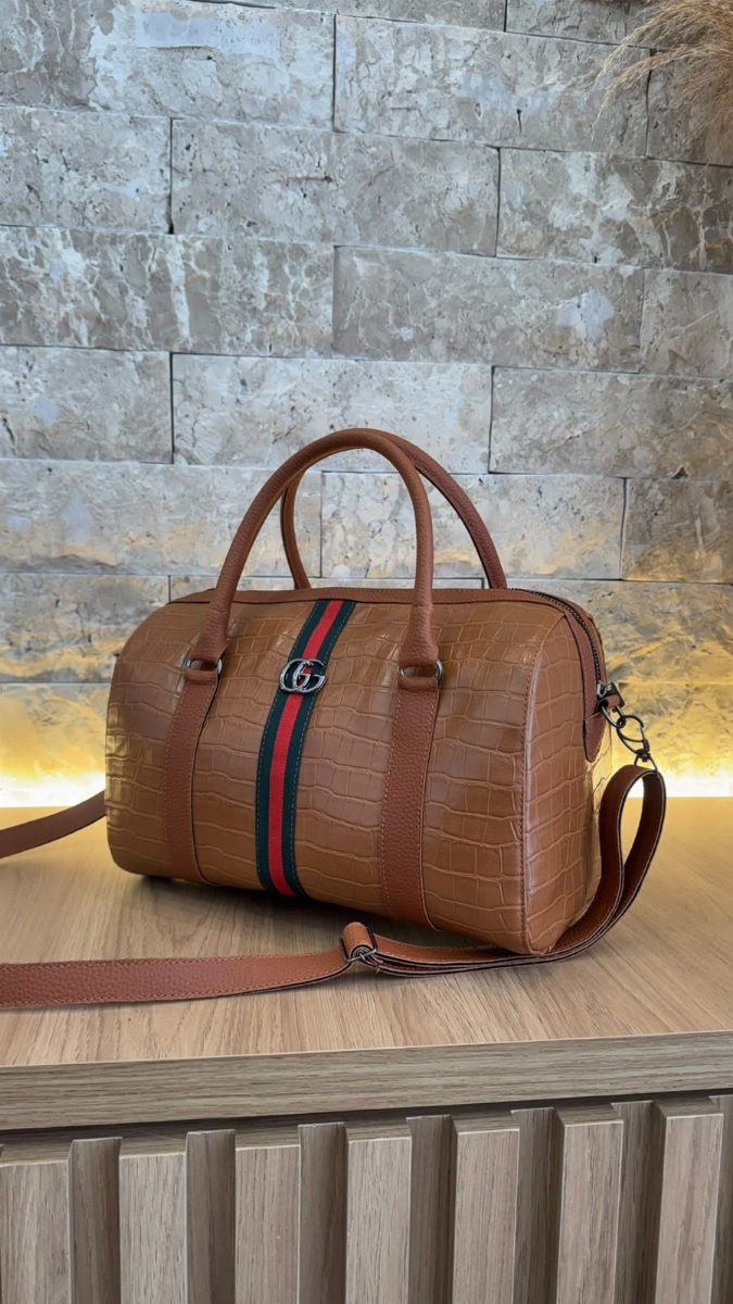 BOLSA BAÚ GUCCI - CARAMELO