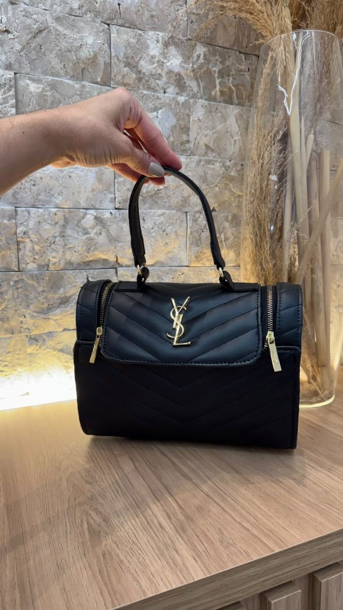 BOLSA BAÚ YSL II - PRETO