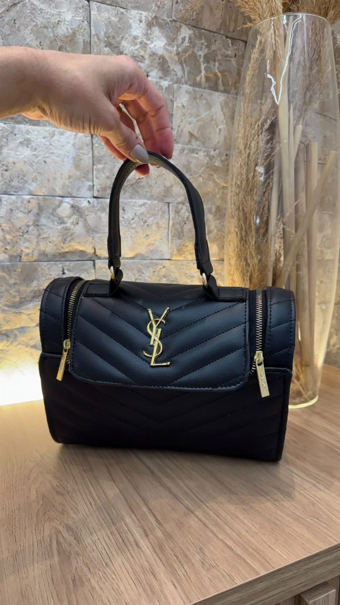 BOLSA BAÚ YSL II - PRETO