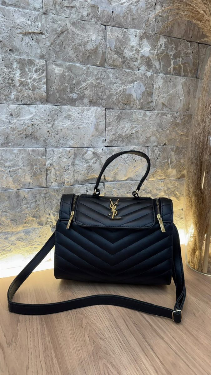 BOLSA BAÚ YSL II - PRETO