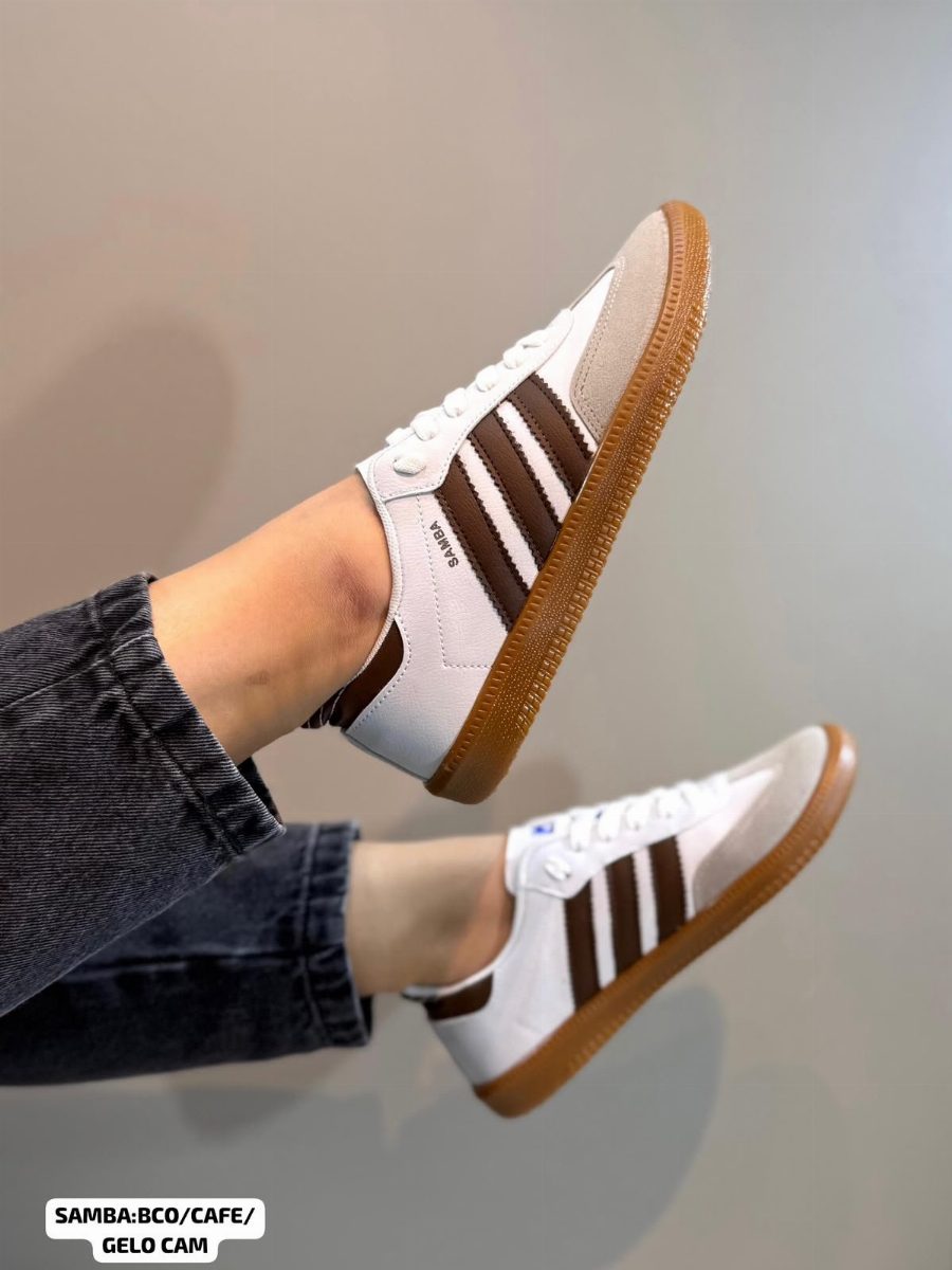 ADIDAS SAMBA - BCO/CAFÉ/CARAMELO
