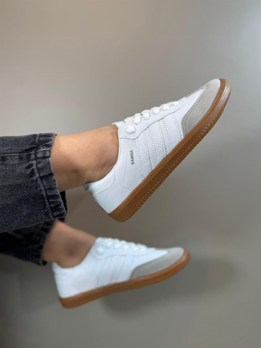 ADIDAS SAMBA - BRANCO/CARAMELO