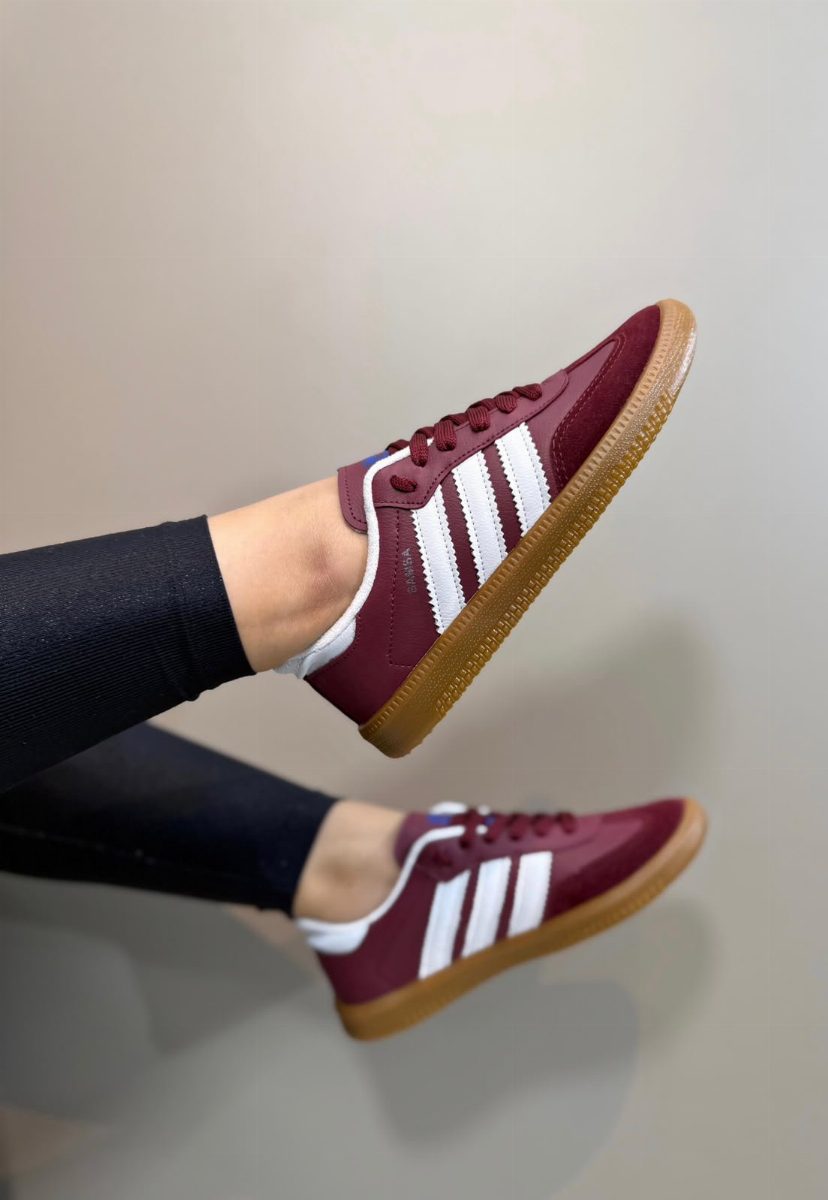 ADIDAS SAMBA - VINHO/BRANCO/CARAMELO