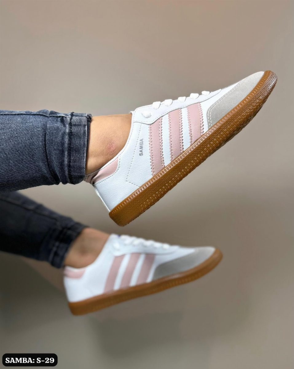 ADIDAS SAMBA - BRANCO/ROSÊ/CARAMELO