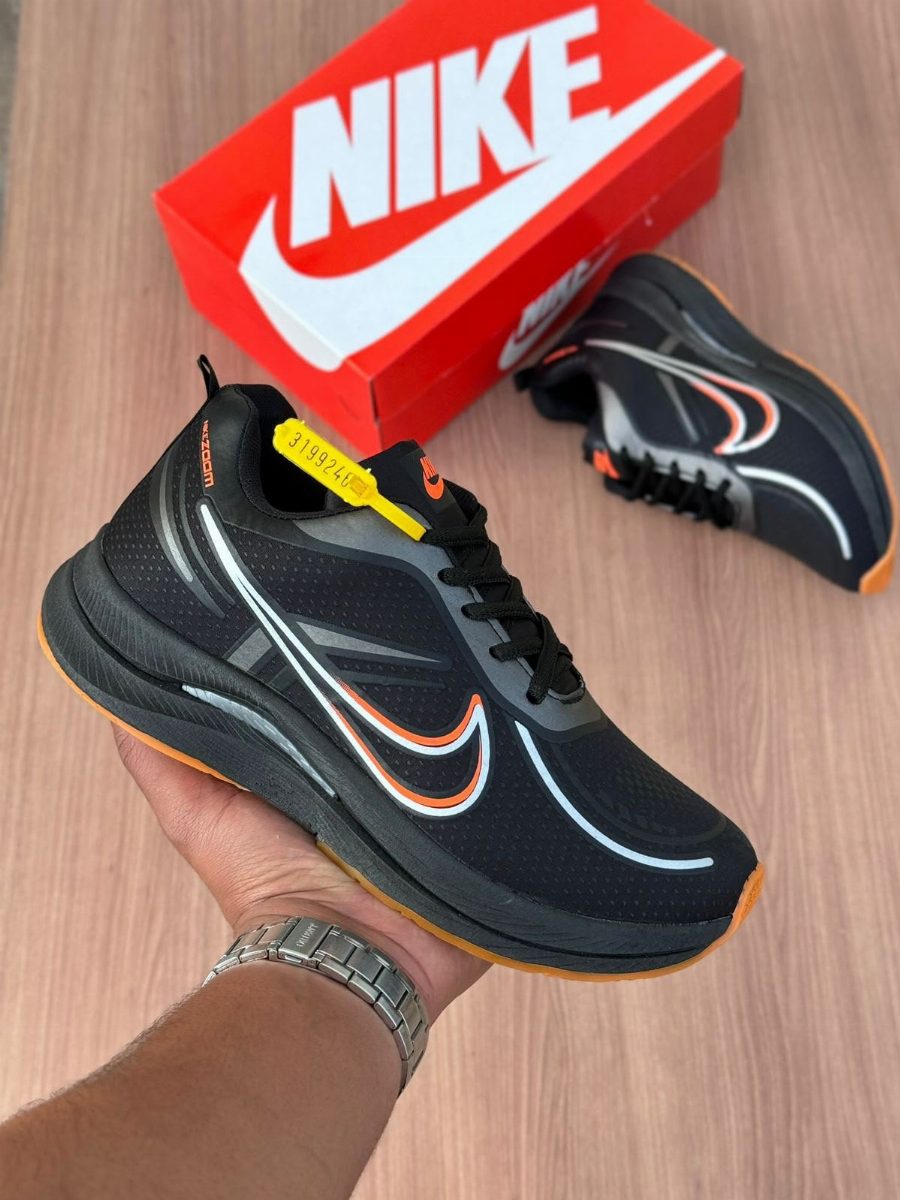 NIKE ZOOM ESPORTIVO - PRETO/PTO/LARANJA