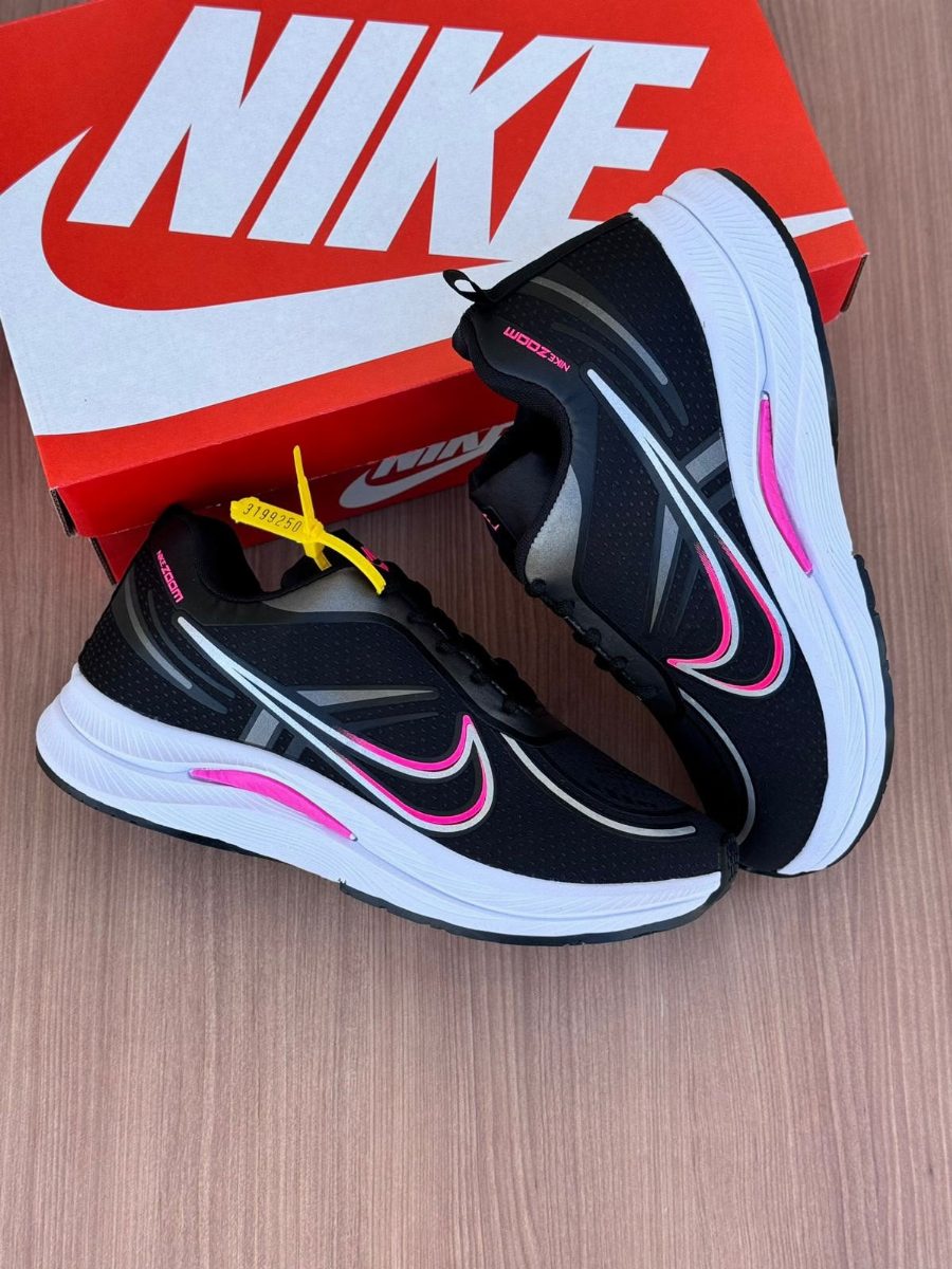 NIKE ZOOM ESPORTIVO - PRETO/ROSA/BRANCO