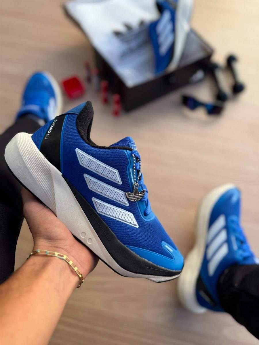 ADIDAS DURAMO CHV - AZUL/PRETO/BRANCO