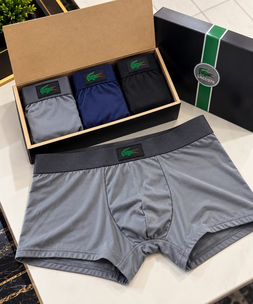 KIT CUECAS 3 PEÇAS - LACOSTE
