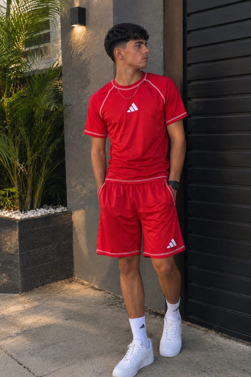 KIT DRY-FIT ADIDAS - VEMELHO