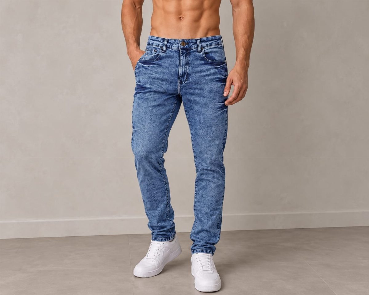 CALÇA JEANS LAICRA - AZUL