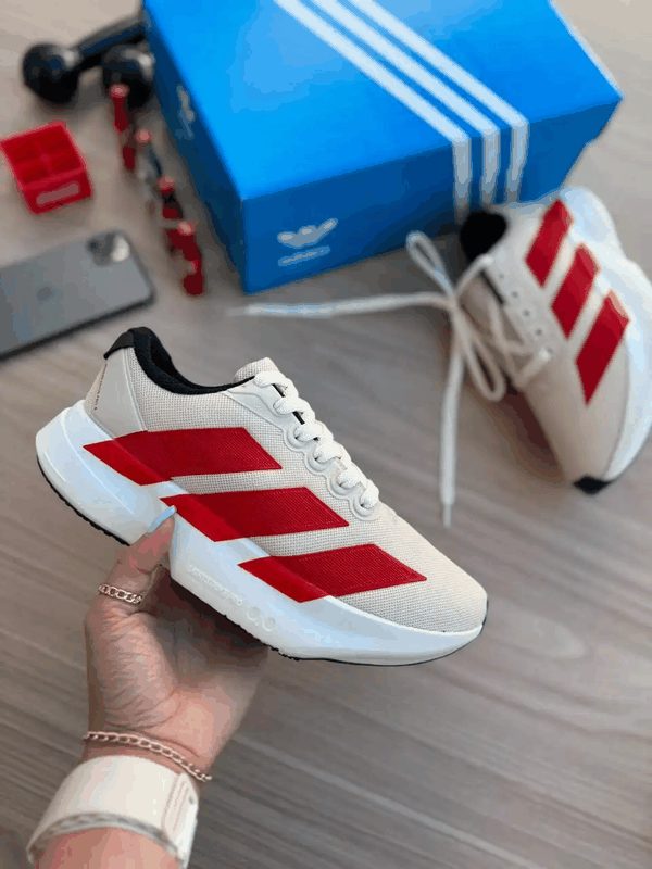 ADIDAS ADIZERO PRO 4 - CREME/VERMELHO/BCO