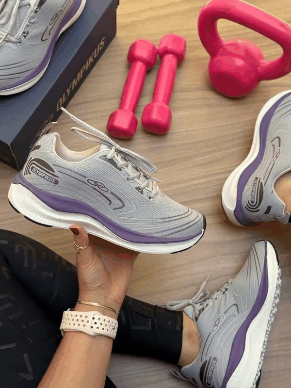 OLYMPIKUS SPORT - CINZA/ROXO/BCO