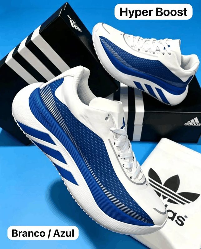 ADIDAS HYPER BOOST - BCO/AZUL ROYAL