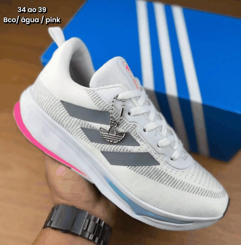 ADIDAS ONIX - BRANCO/ROSA/CIANO