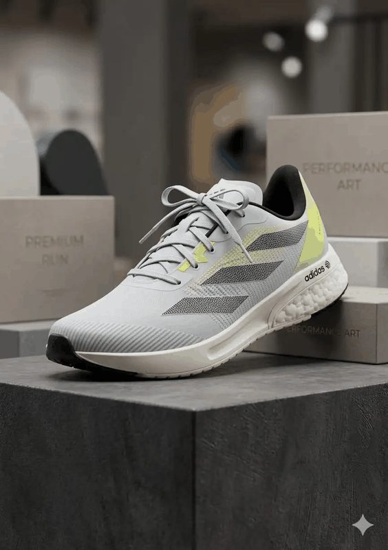 ADIDAS T ESPORTIVO - CINZA/LIMÃO/BRANCO