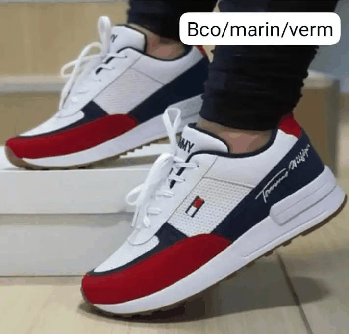 TOMMY HILFIGER CASUAL - BRANCO/MARINHO/VERMELHO