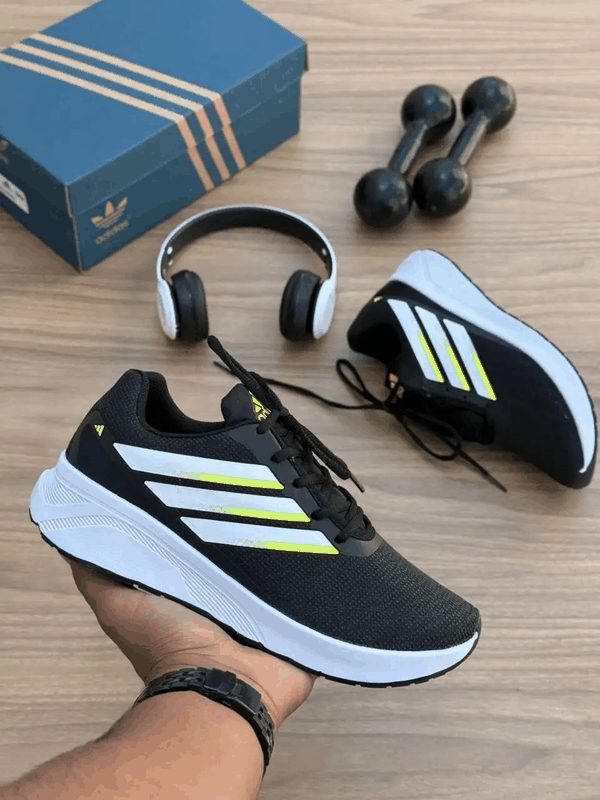 ADIDAS ESPORTIVO PREMIUM - PRETO/BRANCO/LIMÃO