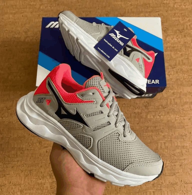MIZUNO JET 4 CINZA/ROSA PINK