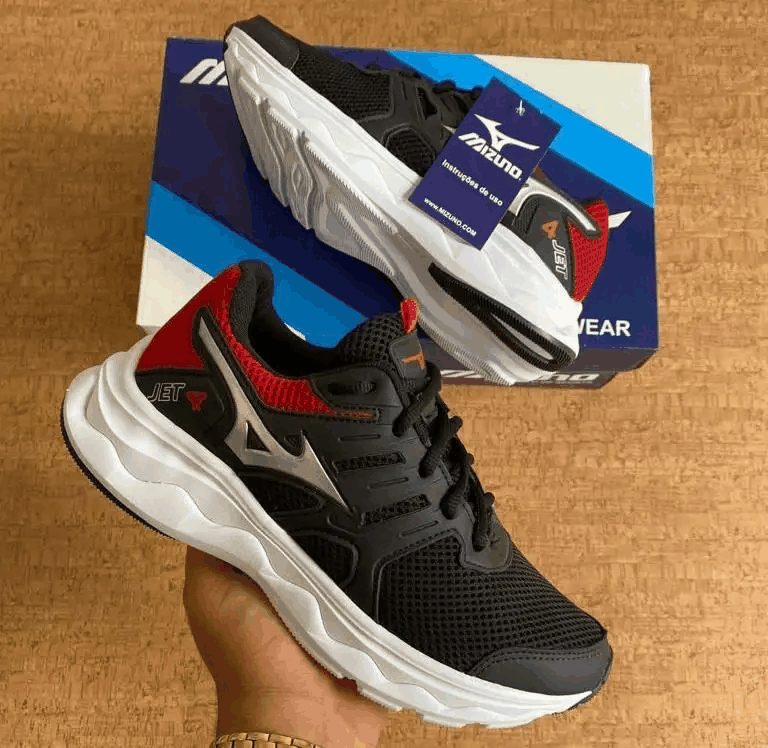 MIZUNO JET 4 PRETO/VERMELHO