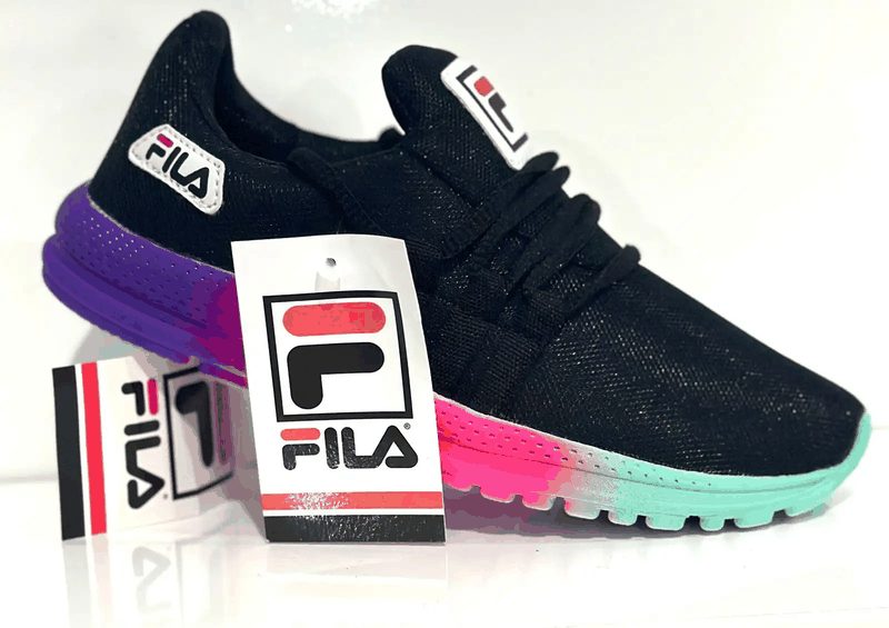 TENIS FILA INFANTIL F1 - PTO/COLORIDO