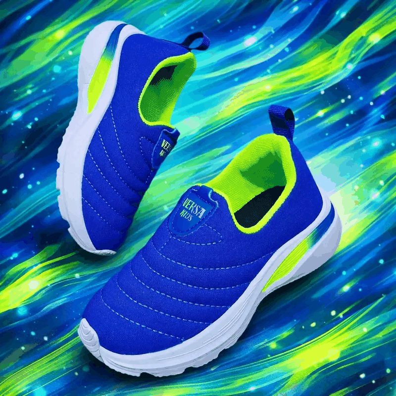 TENIS INFANTIL SLIP-ON - AZUL/VERDE
