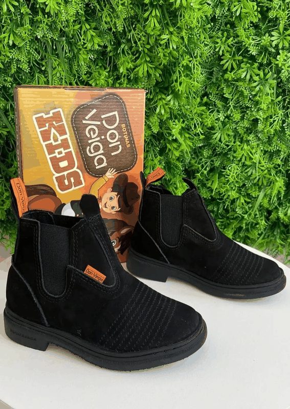 BOTA DON VEIGA INFANTIL - PRETA