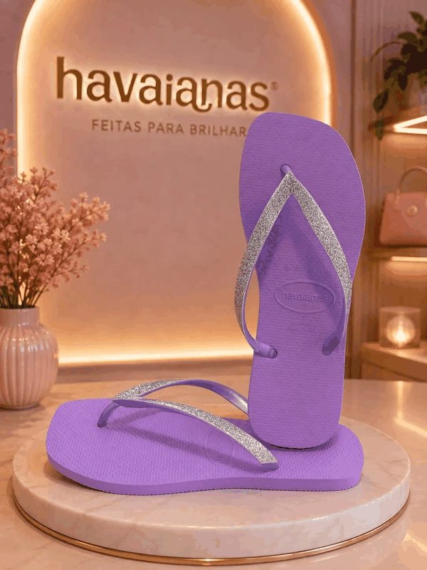 HAVAIANAS FEMININA - LILÁS/PRATA