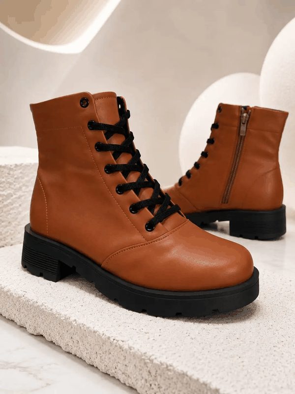 BOTA FEMININA COTURNO - CARAMELO